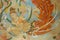 Japanese Buddhist temple ceiling painting