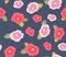 Japanese Camellia Flower Seamless Pattern