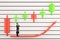 Japanese candlestick analysis concept