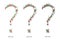 Japanese candlestick question marks vector illustration