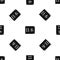 Japanese characters pattern seamless black