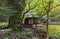 Japanese chashitsu teahouse in the Tokyo Metropolitan Park of KyÅ«-Furukawa Gardens.