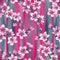 Japanese cherry blossom sakura branches vector seamless pattern.