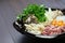 Japanese chicken hot pot cuisine