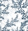 Japanese chinese design sketch ink paint style seamless pattern lespedeza plant