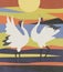 The Japanese Classic Grus Japonensis Abstract Illustration
