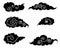 Japanese cloud tattoo design isolate vector