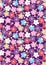 Japanese Colorful Cute Cherry Blossom Vector Seamless Pattern