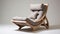 Japanese Contemporary Wooden Lounge Chair With Dreamlike Naturaleza