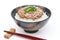 Japanese cooked rice with natto