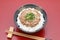 Japanese cooked rice with natto