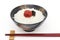 Japanese cooked white rice with salt plum