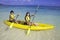 Japanese couple in kayak