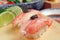 Japanese crab sushi