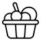 Japanese croquette icon outline vector. Dutch potato