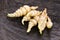 Japanese crosne Stachys affinis tubers rhizome root vegetable closeup