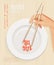 Japanese cuisine restaurant sushi menu cover in light design