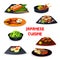 Japanese cuisine seafood sushi, meat dishes icon