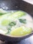 Japanese cuisine, simmered bok-choy in the milk soup