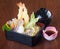 japanese cuisine. tempura. Deep fried mix vegetable on the background