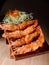 Japanese cuisine. tempura prawn