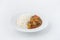 Japanese Curry with rice isolated