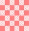 Japanese Cute Checkered Vector Seamless Pattern