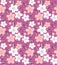 Japanese Cute Cherry Blossom Leaf Vector Seamless Pattern