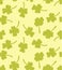 Japanese Cute Clover Vector Seamless Pattern