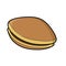 Japanese dorayaki cake logo vector design