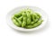 Japanese edamame on a white background