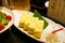 Japanese favorite food called dashimaki made from fresh egg marinated