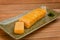 Japanese favorite food called dashimaki tamago  made from fresh egg marinated with dashi soup mirin and shoyu