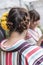 Japanese female hairstyle with kimono Kyoto