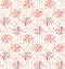 Japanese Firework Flower Vector Seamless Pattern