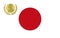 Japanese flag with Nobel prize symbol, Japan
