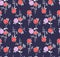 Japanese Floral Vine Art Seamless Pattern