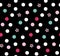 Japanese Flower Polka Dot Vector Seamless Pattern