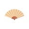 Japanese folding fan icon, flat style