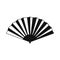 Japanese folding fan icon, simple style