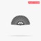 Japanese Folding Hand Fan flat vector icon