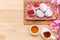 Japanese Food Background / Japanese Food / Japanese Food on Wooden Background