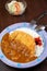 Japanese food fry pork curry