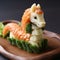 Japanese Food: Rabid Dragon Sushi Pastry In Horse Shape