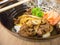 Japanese food, rice with beef and onion