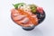 Japanese food salmon don set