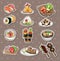 Japanese food stickers