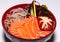 Japanese food. Suimono seafood soup. .