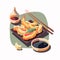 Japanese Food Tempura shrimp. tasty authentic traditional asian dishes