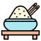 Japanese food vector illustration - rice